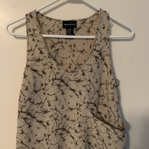Beige Marble Splatter Top Blouse - XXS - Picture 1 of 4